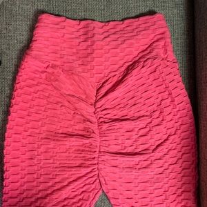 Pink Scrunch Butt Leggings